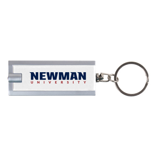  Turbo White Flashlight Key Holder - Newman University Wordmark