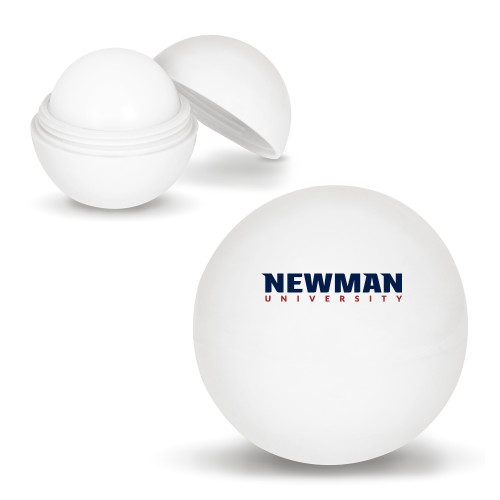  White Lip Moisturizer Ball - Newman University Wordmark