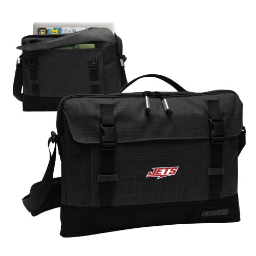  OGIO Heather Grey Apex 15 Slim Case - Jets Wordmark EMB