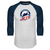 Thumbnail image for  White/Navy Raglan Baseball T Shirt