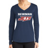 Thumbnail image for  Womens Navy Performance Long Sleeve V Neck Shirt