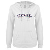 Thumbnail image for  ENZA Womens White V Notch Raw Edge Fleece Hoodie