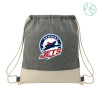 Thumbnail image for  Split Recycled Cotton Natural/Black Drawstring Bag