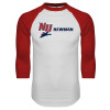 Thumbnail image for  White/Red Raglan Baseball T Shirt