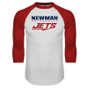Thumbnail image for  White/Red Raglan Baseball T Shirt