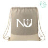 Thumbnail image for  Split Recycled Cotton Grey/Natural Drawstring Bag