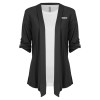 Thumbnail image for  Womens Grey Drape Front Cardigan Sweater