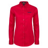 Thumbnail image for  Womens Red Twill Button Down Long Sleeve 