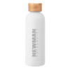 Thumbnail image for  Blair White Stainless Steel Bottle w/ Bamboo Lid 17 oz