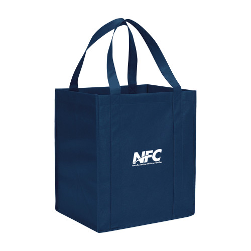 Non Woven Navy Grocery Tote-NFC