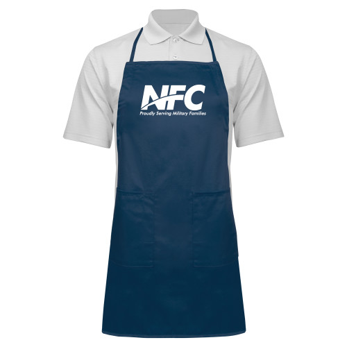 Full Length Navy Apron-NFC