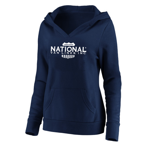 Womens Plus Navy Hoodie-National Van Lines Inc
