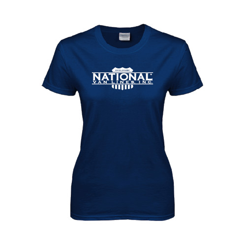 Womens Short Sleeve Navy Tee-
