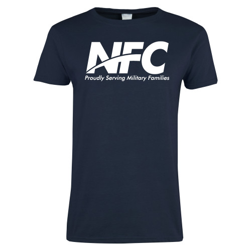 Womens Short Sleeve Navy Tee-NFC