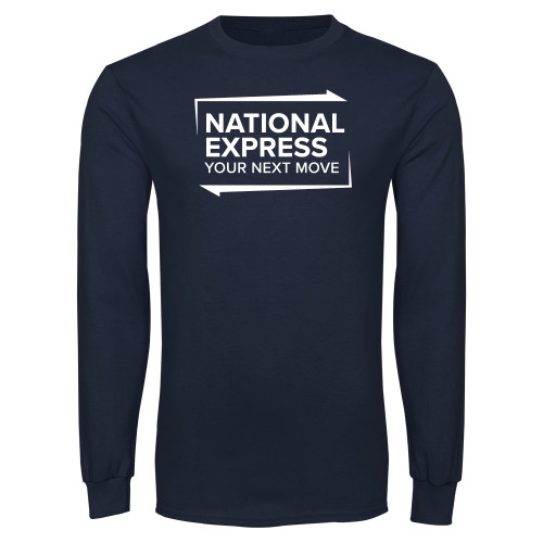 Navy Long Sleeve T Shirt-National Express