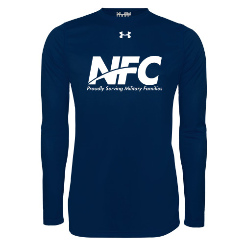 Under Armour Navy Long Sleeve Tech Tee-NFC