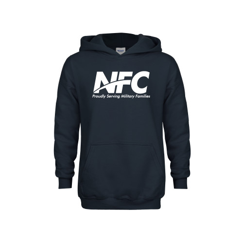 Youth Navy Fleece Hoodie-NFC