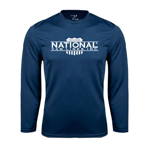 Navy Performance Long Sleeve Shirt-