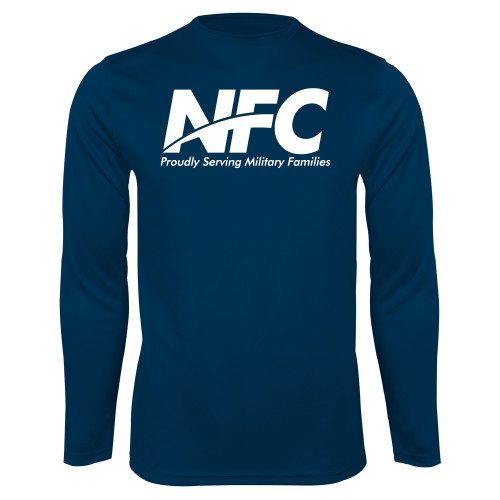 Navy Performance Long Sleeve Shirt-NFC