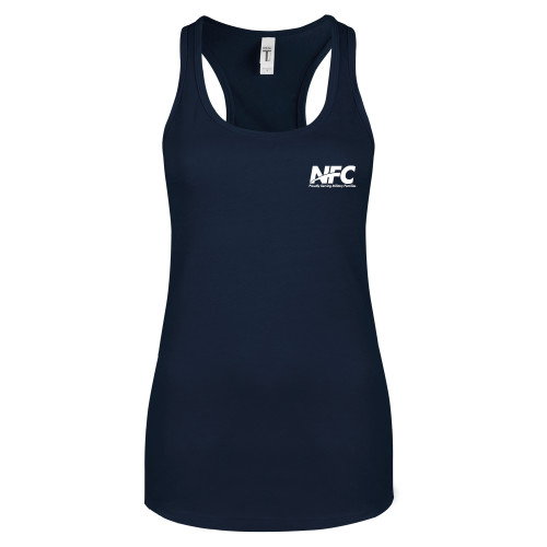 Next Level Womens Navy Racerback Tank -NFC