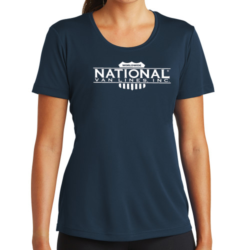 Womens Navy Performance Tee-