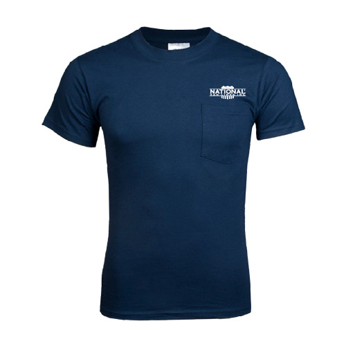 Navy T-Shirt w/Pocket-