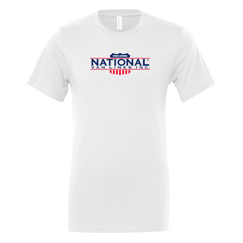 Bella + Canvas White Jersey Cotton T Shirt-