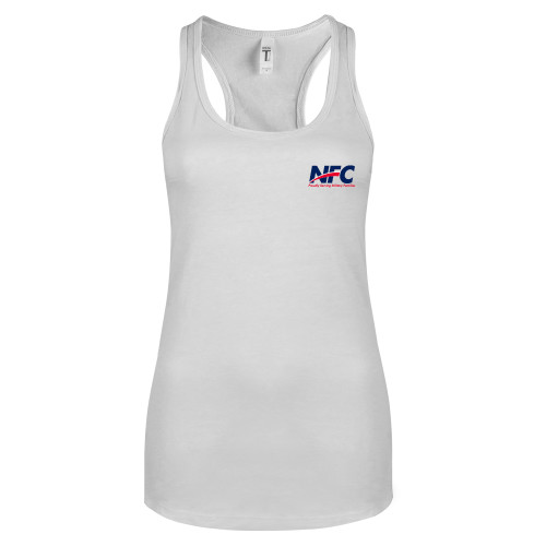 Next Level Racerback Tank White-NFC