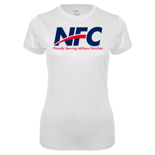 Womens White Performance Tee-NFC