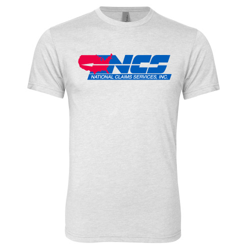 Next Level Heather White Triblend Tee-NCS