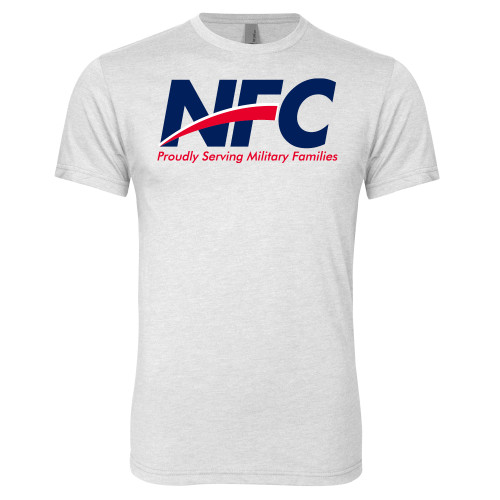 Next Level Heather White Triblend Tee-NFC