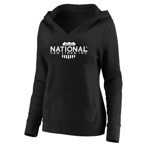 Womens Plus Black Hoodie-National Van Lines Inc