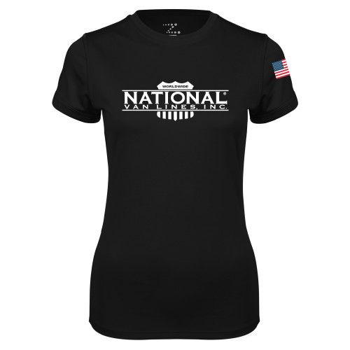 Womens Black Performance Tee-