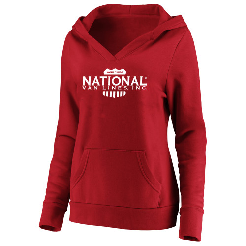 Womens Plus Red Hoodie-National Van Lines Inc