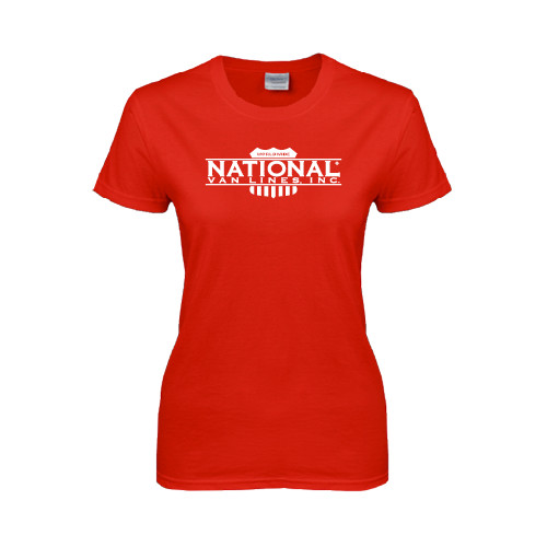 Womens Short Sleeve Red Tee-