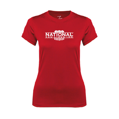 Womens Red Performance Tee-