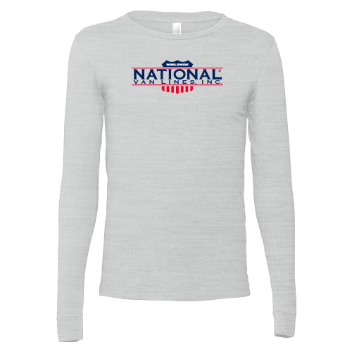 Bella + Canvas Ash Grey Jersey Cotton Long Sleeve T Shirt-