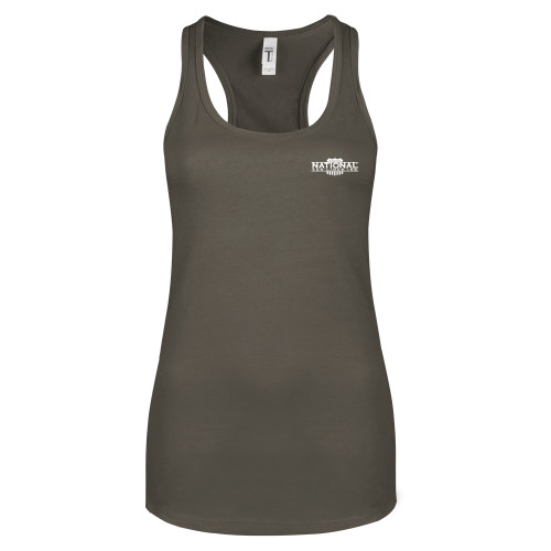 Next Level Womens Charcoal Racerback Tank-
