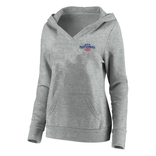 Womens Plus Heather Grey Hoodie-National Van Lines Inc