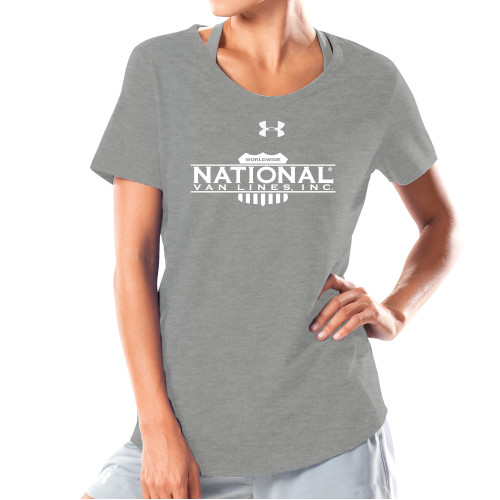 Under Armour Womens Grey Charged Cotton Tee-