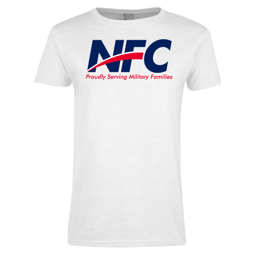 Womens White Short Sleeve Tee-NFC