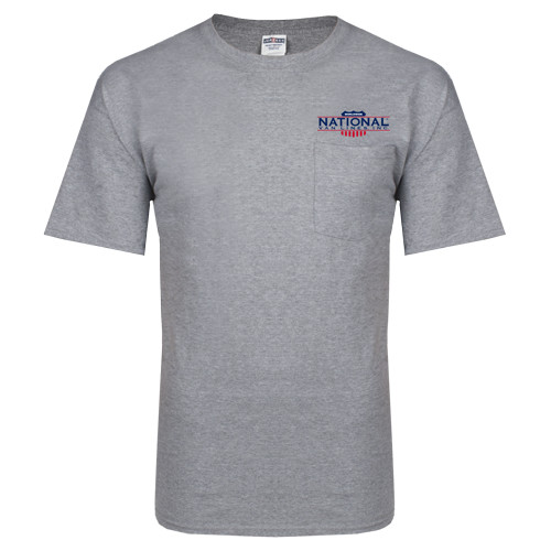 Grey 50/50 T Shirt w/Pocket-