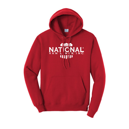 Tall Red Fleece Hoodie-National Van Lines Inc