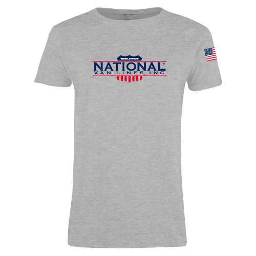 Womens Grey Short Sleeve Tee-