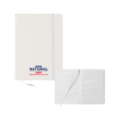 5x7 White Hard Cover Journal-