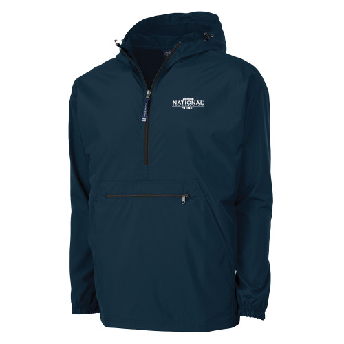 Charles River Navy Pack N Go Pullover Rain Jacket-