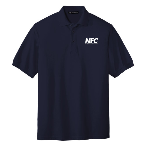 Navy Silk Touch Polo-NFC