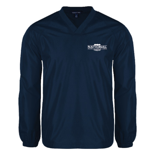 Navy V Neck Raglan Windshirt-