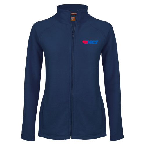 Womens Navy Fleece Full Zip Jacket-NCS