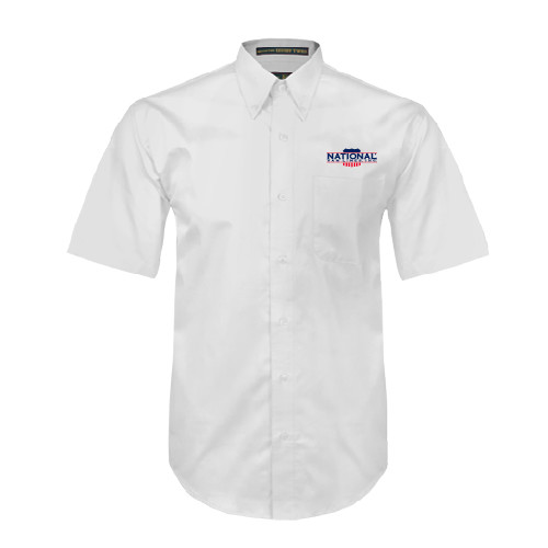White Twill Button Down Short Sleeve-
